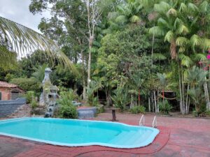 Área externa e estrutura natural do Coisas da Chácara