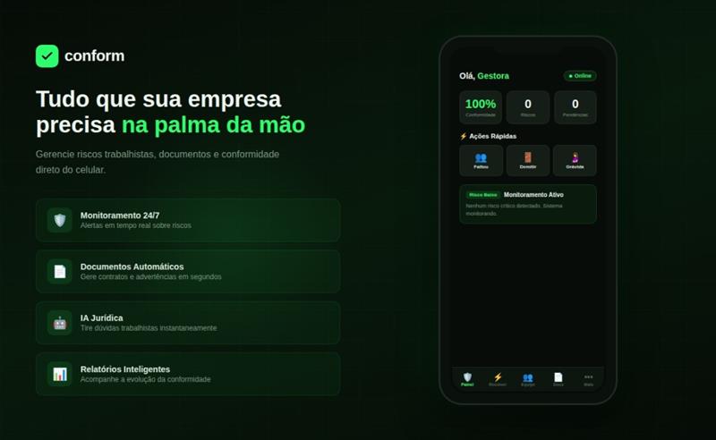 Conform Legal: Plataforma inova ao simplificar conformidade trabalhista e gestão jurídica para empresas