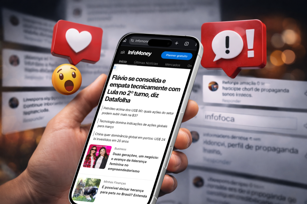 InfoMoney, autointitulado “portal de finanças”, é duramente criticado em comentários nas redes sociais