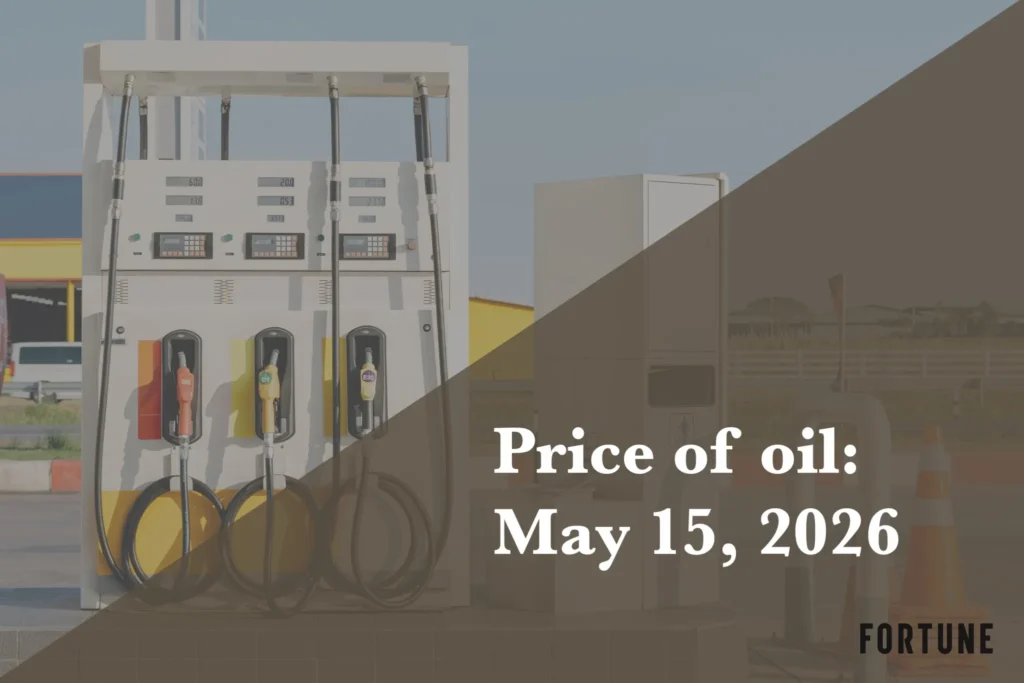 Preço do petróleo em 15 de maio de 2026