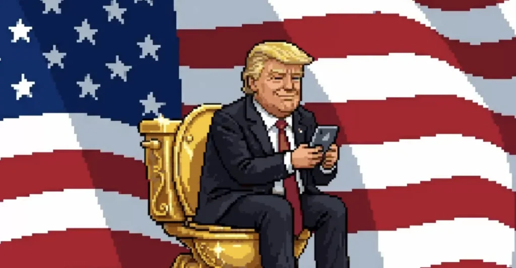 Jogo de arcade com imagem de Trump aparece em memorial de DC e mistura sátira e homenagem a RPGs clássicos