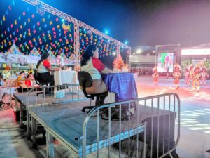 Tenda da Feira das Mulheres Empreendedoras no Festival Folclórico de Manacapuru